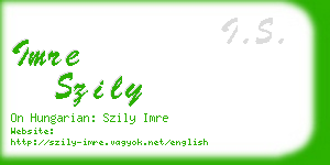 imre szily business card
